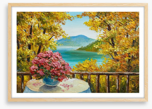 Beside the autumn lake