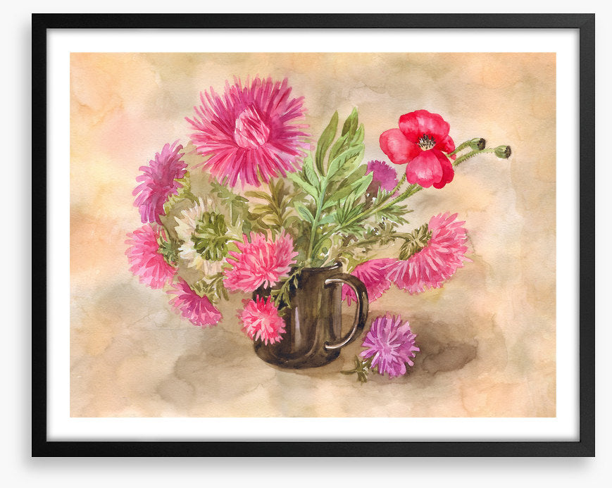 Black mug asters