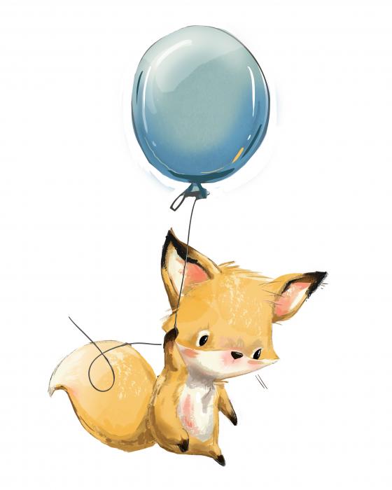 Fox and balloon