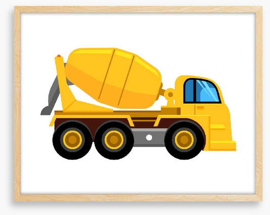 Yellow cement mixer