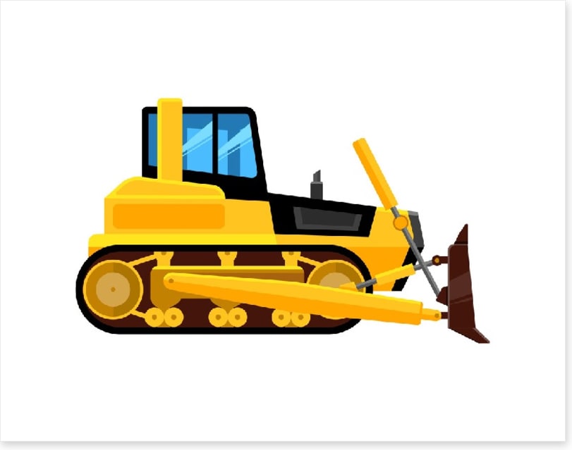 Yellow bulldozer