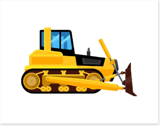 Yellow bulldozer