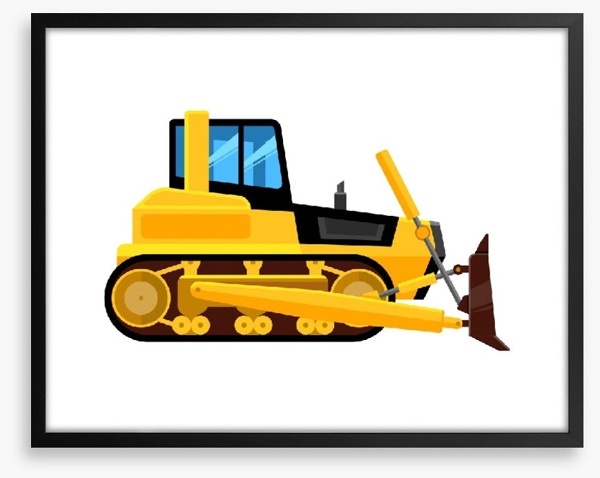 Yellow bulldozer