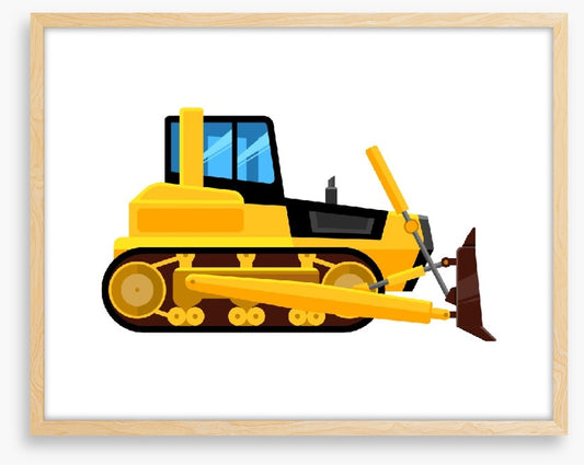 Yellow bulldozer