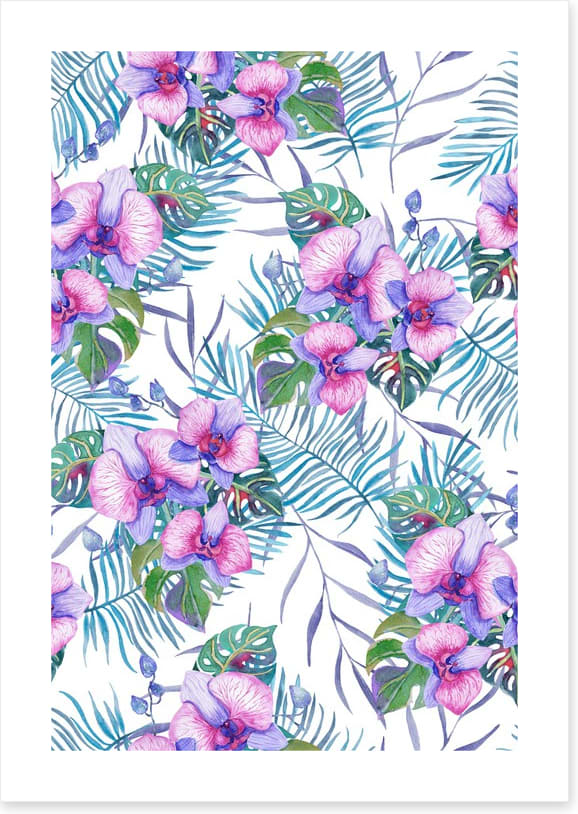 Orchids and palms