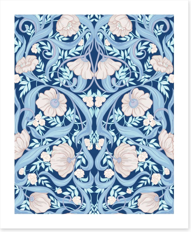 Nouveau in blue