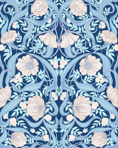 Nouveau in blue