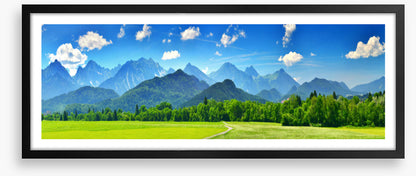 Sunny mountains panorama