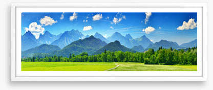 Sunny mountains panorama