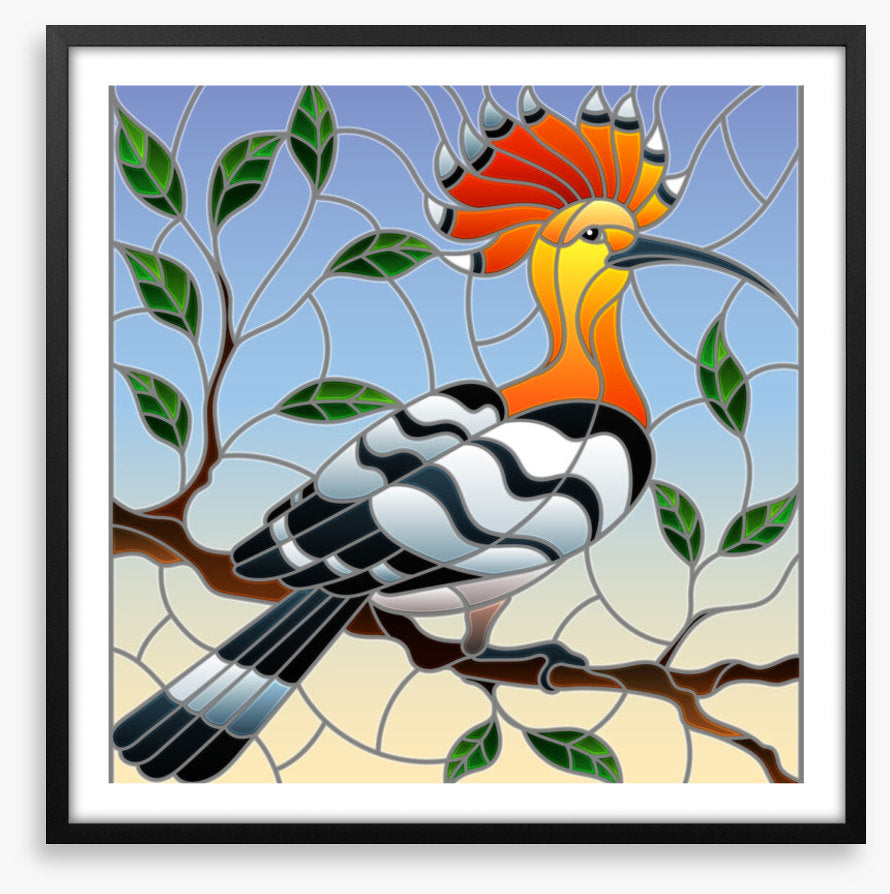Hoopoe branch window