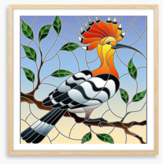 Hoopoe branch window