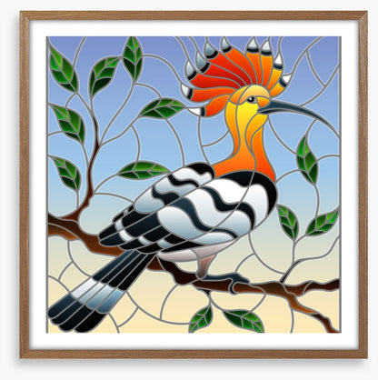 Hoopoe branch window