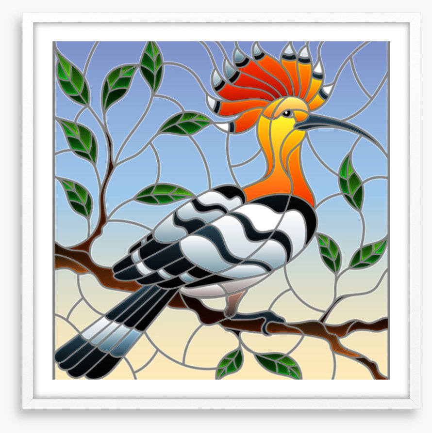 Hoopoe branch window