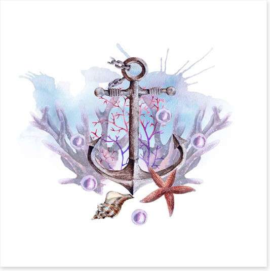 Anchor in the coral