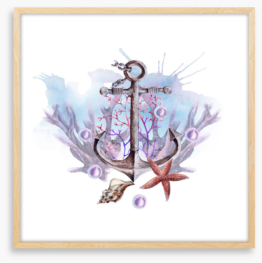 Anchor in the coral