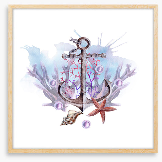 Anchor in the coral