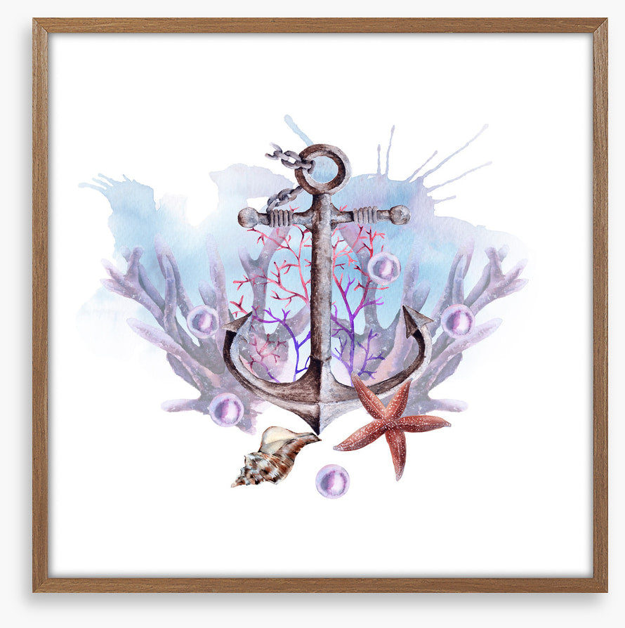 Anchor in the coral