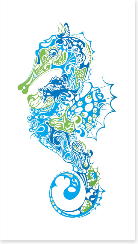 Intricate seahorse