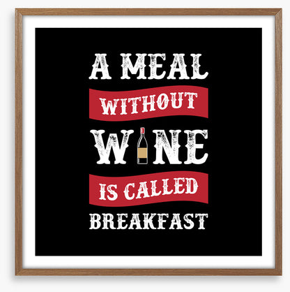 A meal without wine