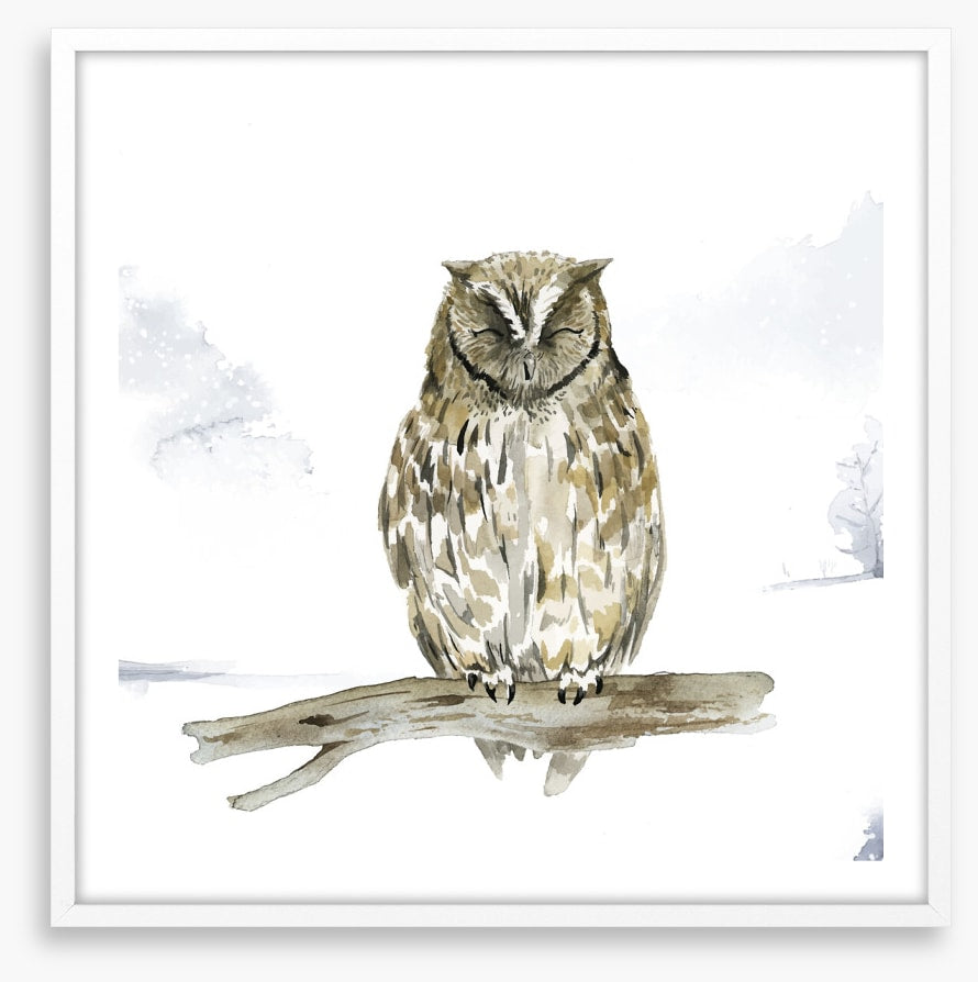 Sleepy in the snow