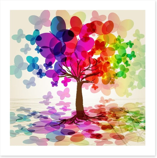 Colourful butterfly tree