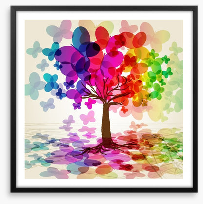 Colourful butterfly tree