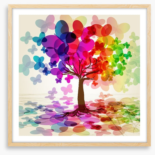 Colourful butterfly tree