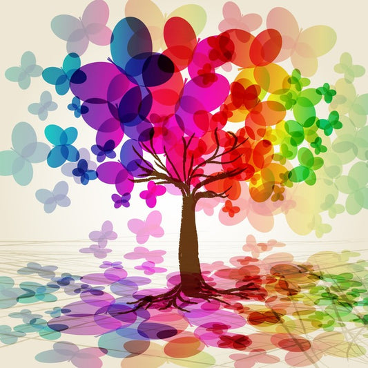 Colourful butterfly tree
