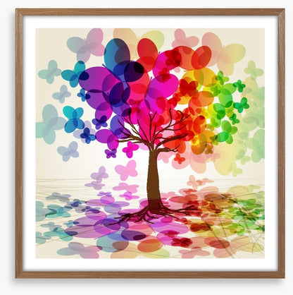 Colourful butterfly tree