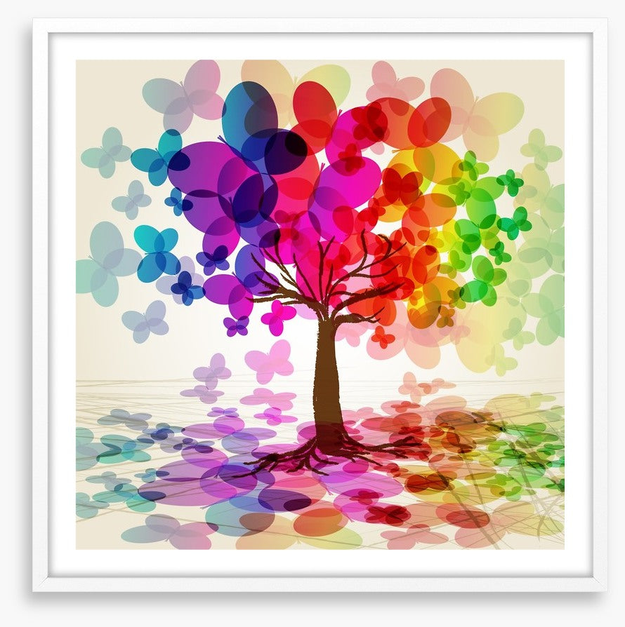 Colourful butterfly tree