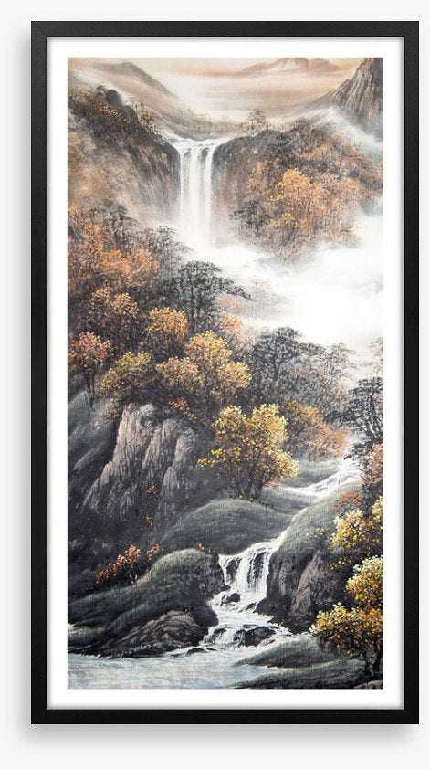 Misty mountain fall