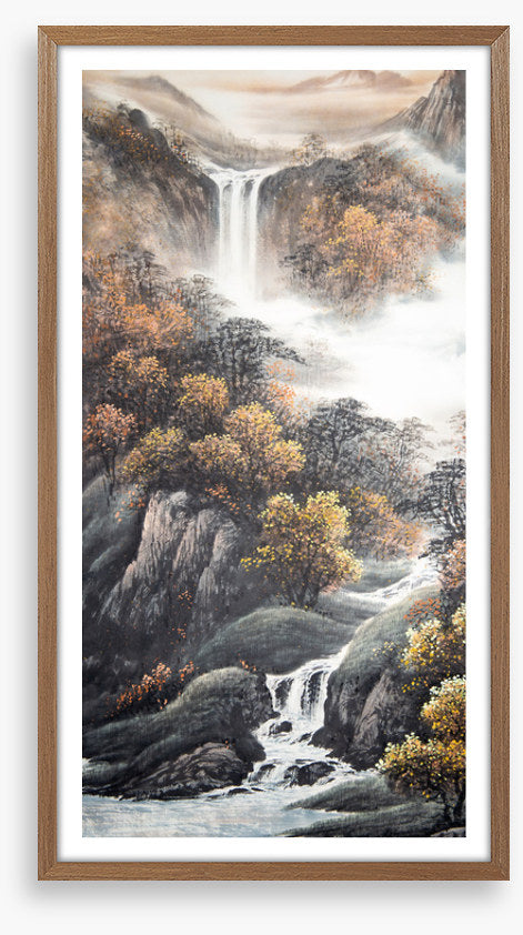 Misty mountain fall