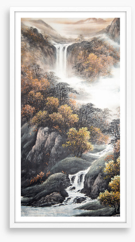 Misty mountain fall
