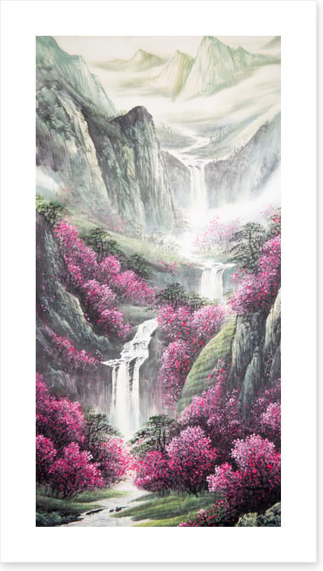 Misty mountain spring
