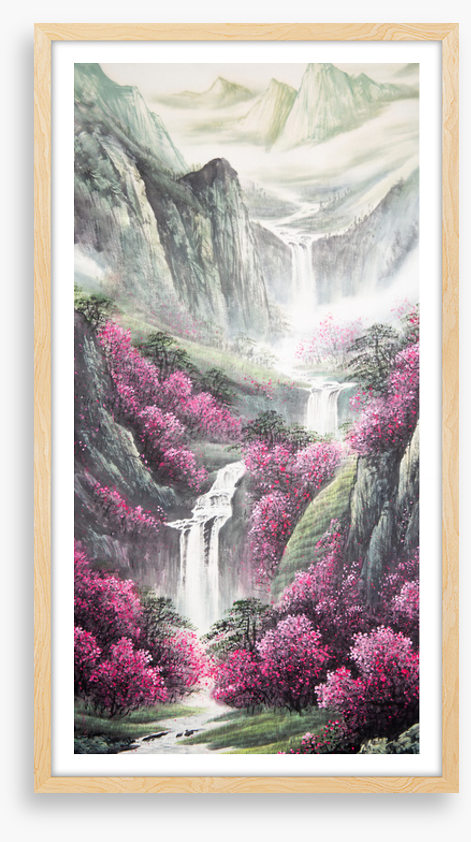 Misty mountain spring