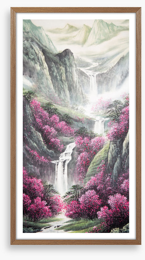 Misty mountain spring