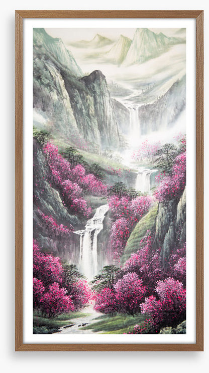 Misty mountain spring