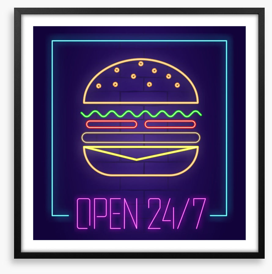 Neon burger