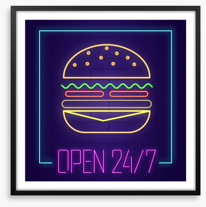 Neon burger