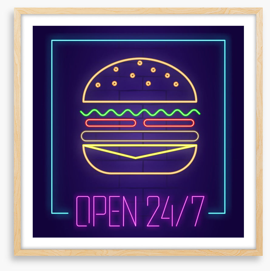 Neon burger