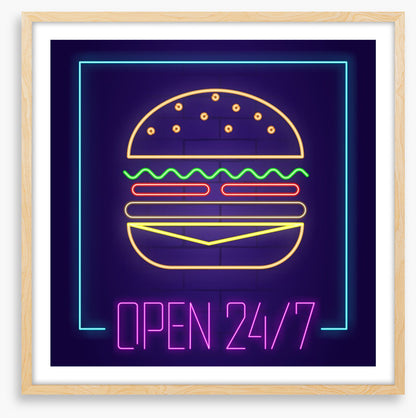 Neon burger