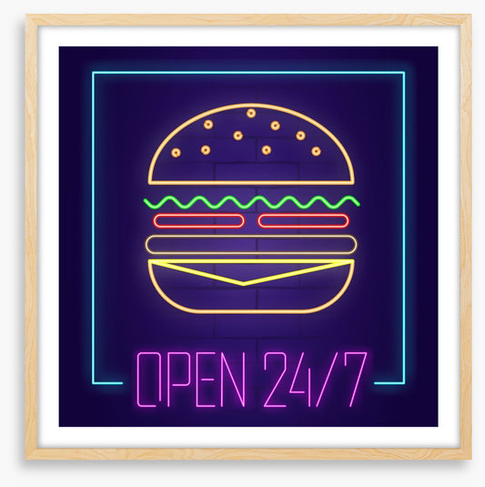 Neon burger