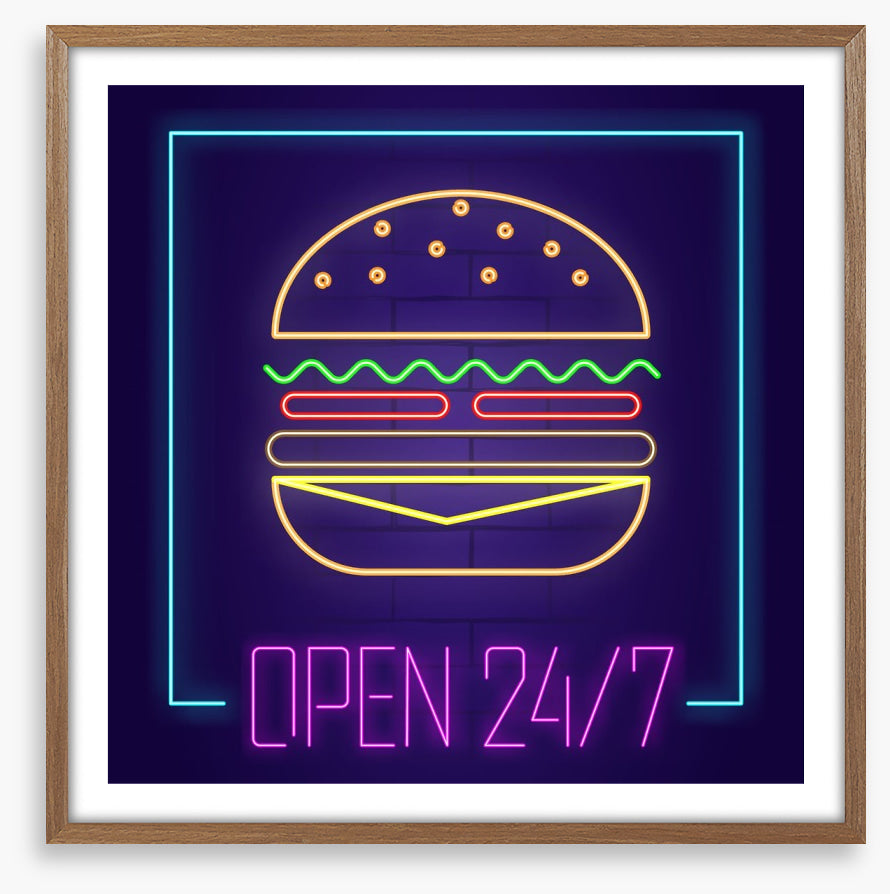 Neon burger