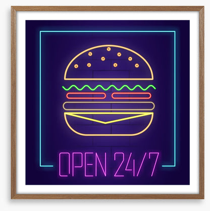 Neon burger