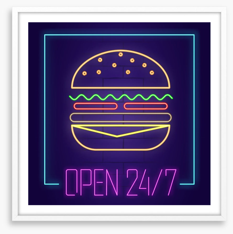 Neon burger