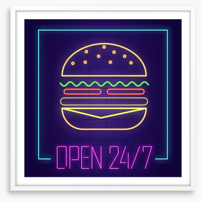 Neon burger