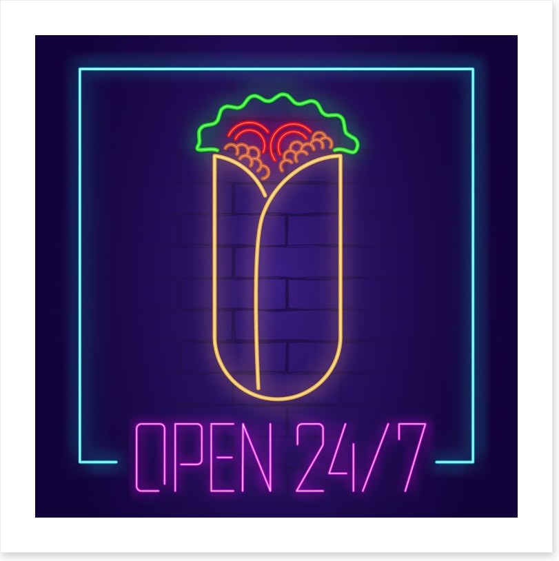 Neon wrap