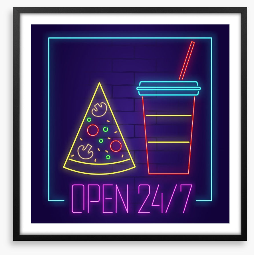Neon pizza