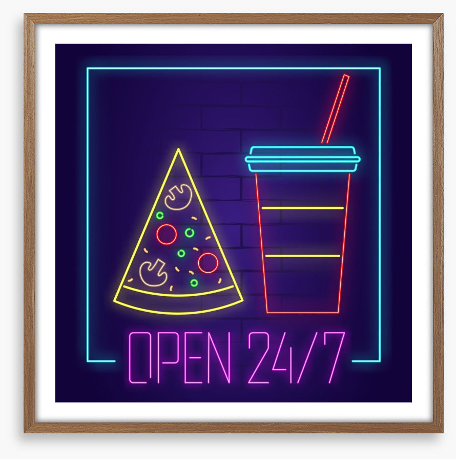 Neon pizza