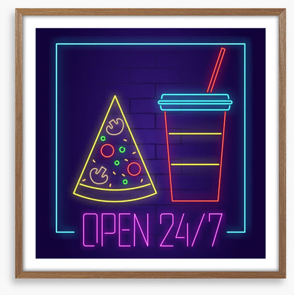 Neon pizza